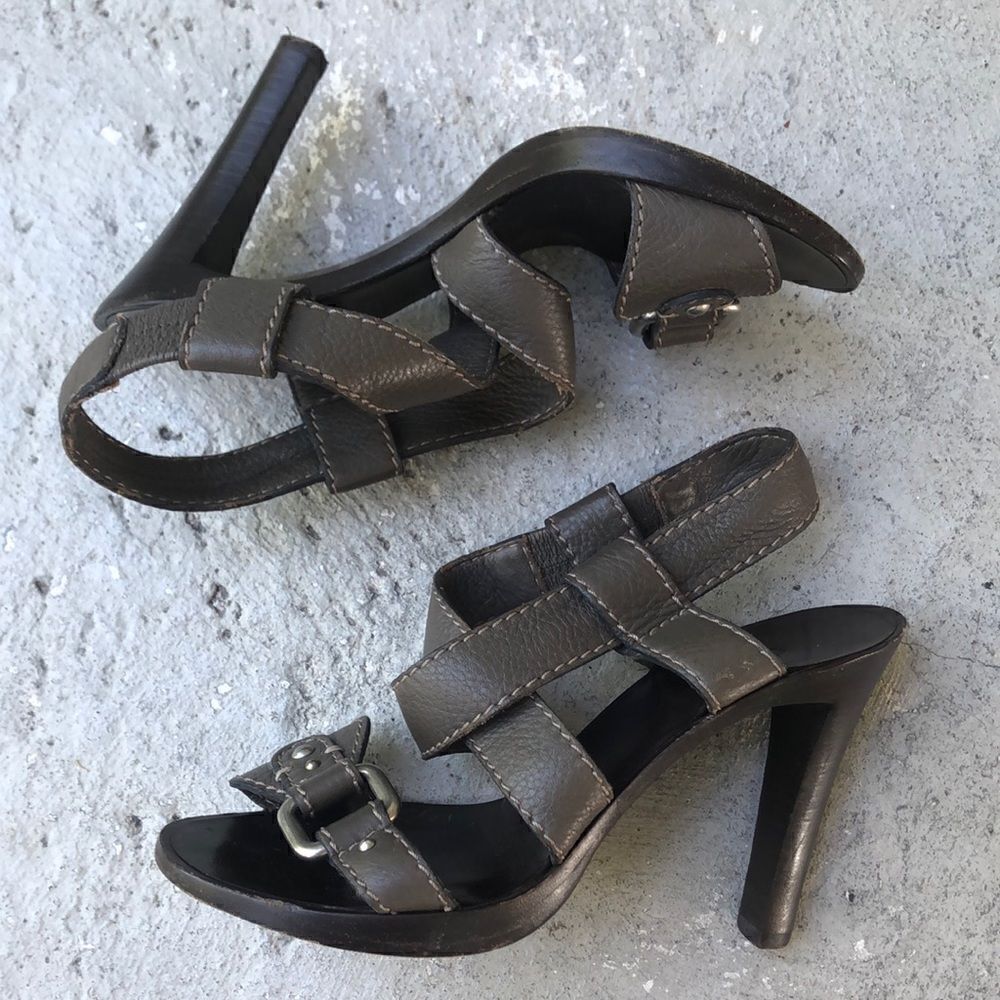 Chloe slip on cris cross sandals
